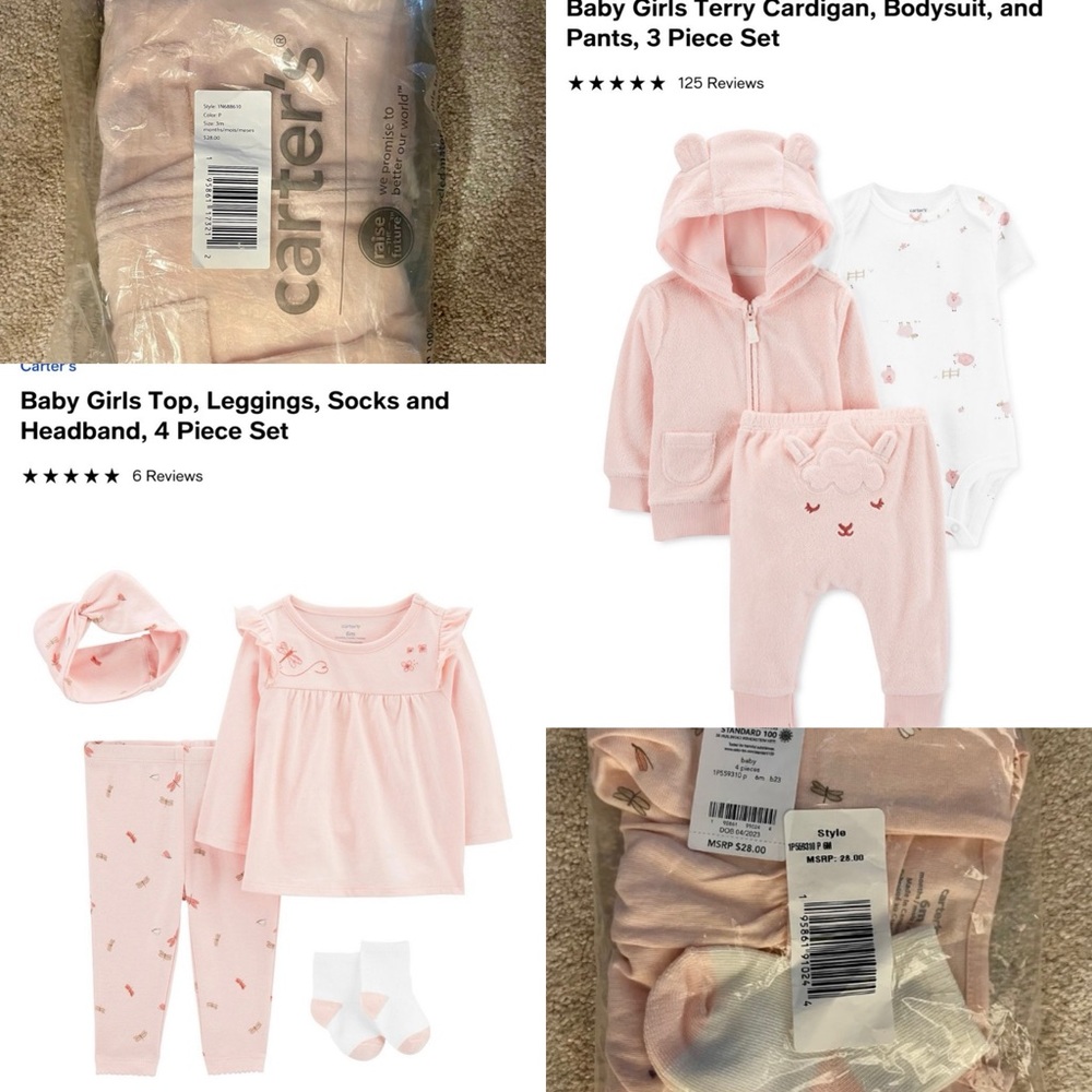 Two Carter’s Baby Girl Outfits